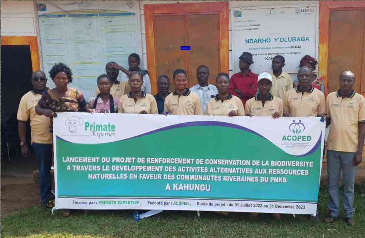 ACOPED a lancé officiellement son projet de conservation à Kahungu et Mulangala. Une réunion inclusive a renforcé l’appropriation communautaire pour mieux protéger le Parc National de Kahuzi-Biega.